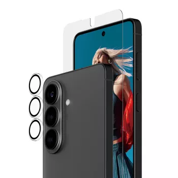 PanzerGlass Hoops 2-in-1 Ultra-Wide Fit apsauginis stiklas Samsung Galaxy S26 – grūdintas stiklas + PET/silikono sluoksniai