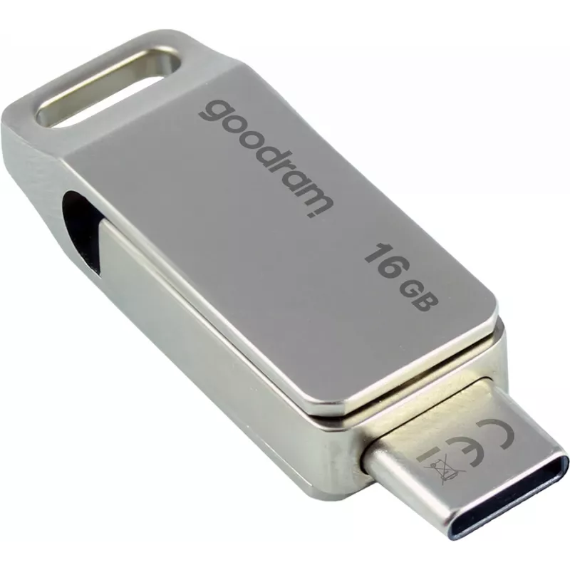 Goodram ODA3 USB atmintukas 16 GB USB Type-A / USB Type-C 3.2 Gen 1 (3.1 Gen 1) Sidabrinis