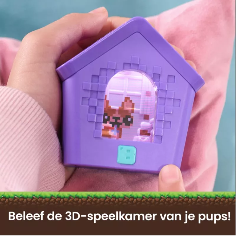 Bitzee Doghouse interaktyvus žaislas su 15 šuniukų, 3D žaidimų kambariu, reaguoja į lietimą, skaitmeninis augintinis vaikams nuo 5 metų