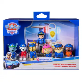 PAW Patrol paieškos ir gelbėjimo komandos rinkinys su 7 kolekcinėmis figūrėlėmis, įskaitant Ryder'į ir 6 šuniukus, vaikų žaislai berniukams ir mergaitėms nuo 3 metų