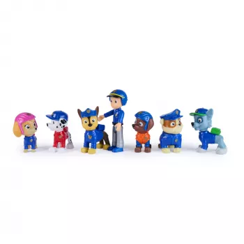 PAW Patrol paieškos ir gelbėjimo komandos rinkinys su 7 kolekcinėmis figūrėlėmis, įskaitant Ryder'į ir 6 šuniukus, vaikų žaislai berniukams ir mergaitėms nuo 3 metų