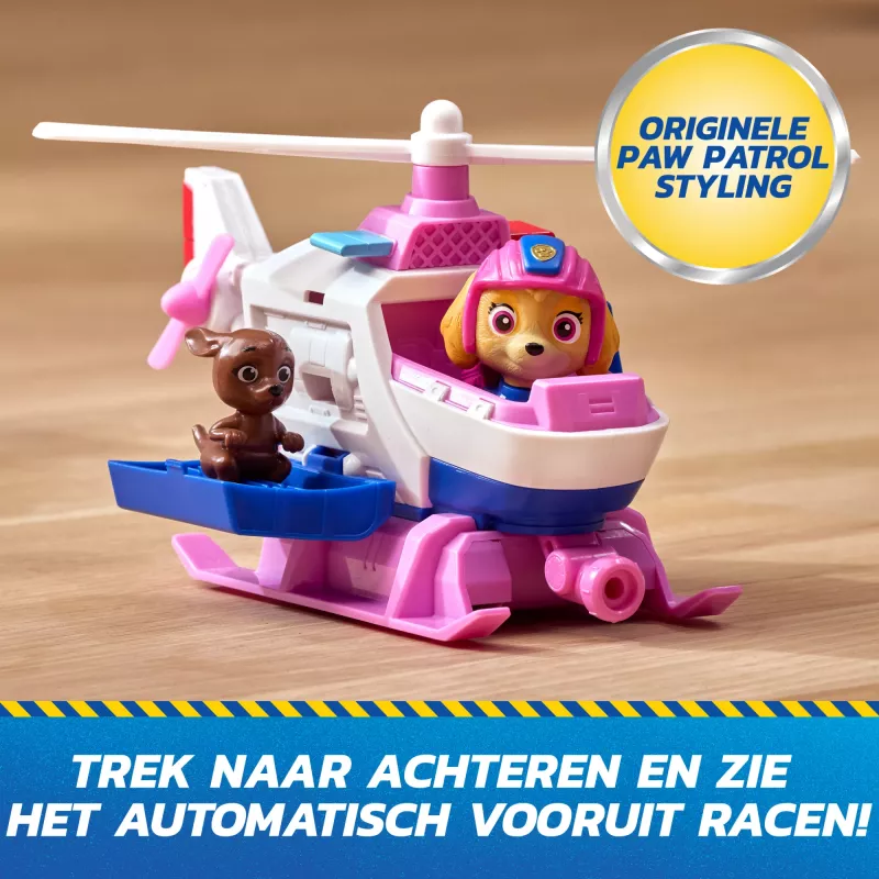 PAW Patrol: Search & Rescue, Skye gelbėjimo sraigtasparnis su 2 figūrėlėmis, herojiškas sraigtasparnio žaislas su atatrankos veikimu, vaikų žaislai berniukams ir mergaitėms nuo 3 metų