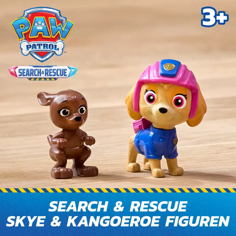 PAW Patrol: Search & Rescue, Skye gelbėjimo sraigtasparnis su 2 figūrėlėmis, herojiškas sraigtasparnio žaislas su atatrankos veikimu, vaikų žaislai berniukams ir mergaitėms nuo 3 metų