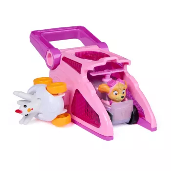 PAW Patrol Skye Pup Squad Paleidėjų rinkinys su Chickaletta transporto priemone 2 vnt., Žaislai vaikams nuo 3 metų