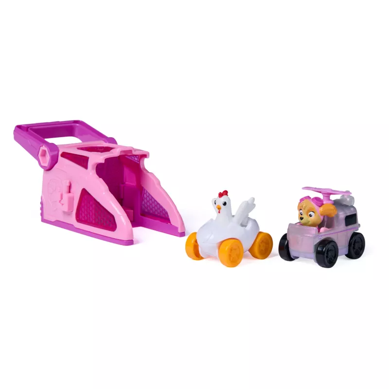 PAW Patrol Skye Pup Squad Paleidėjų rinkinys su Chickaletta transporto priemone 2 vnt., Žaislai vaikams nuo 3 metų