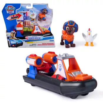 PAW Patrol Search & Rescue Zuma gelbėjimo vandens transporto priemonė su 2 figūrėlėmis, atgalinio traukimo veiksmas