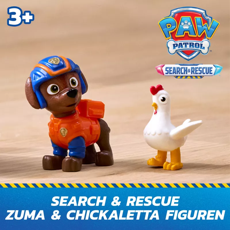 PAW Patrol Search & Rescue Zuma gelbėjimo vandens transporto priemonė su 2 figūrėlėmis, atgalinio traukimo veiksmas