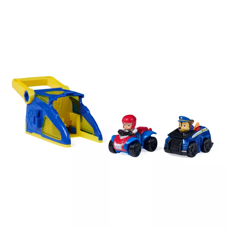 PAW Patrol Chase Pup Squad Launcher su Ryder transporto priemone 2 rinkinys, žaislai vaikams nuo 3 metų