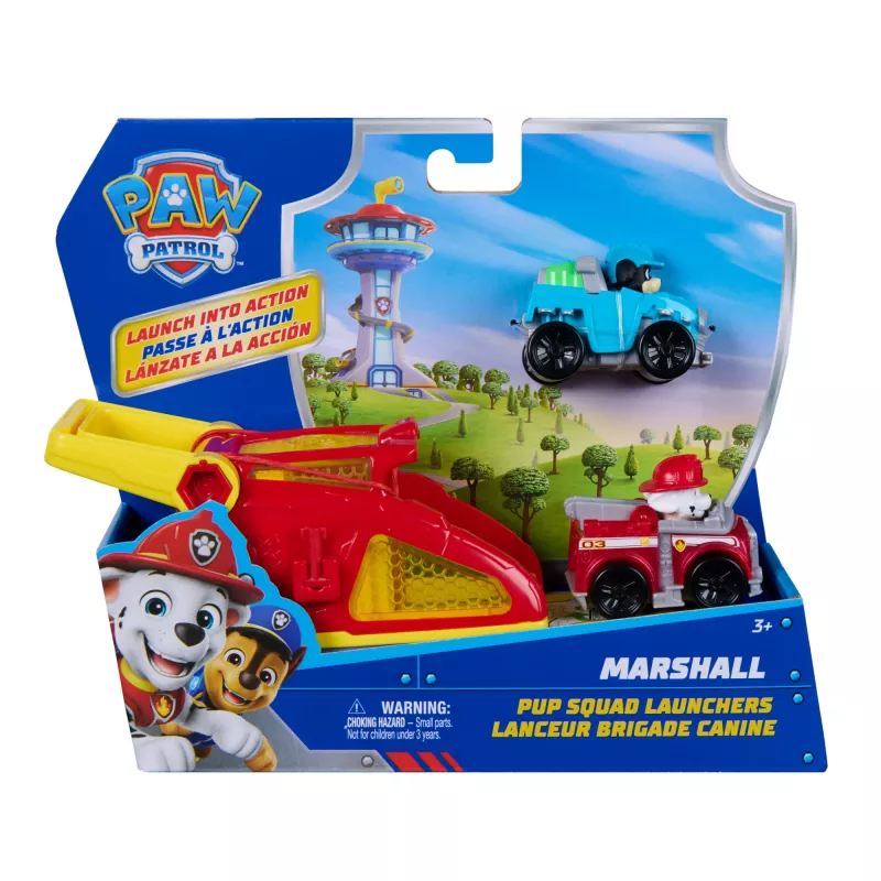 PAW Patrol Marshall Pup Squad Paleidimo Rinkinys su Rex Transporto Priemone 2 vnt., Vaikų Žaislai Berniukams ir Mergaitėms Nuo 3 Metų