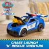 PAW Patrol: Search & Rescue, Chase Launch 'N' Rescue Cruiser su figūrėle ir 2 sviediniais, šviesomis, garsais ir paslėptu paleidimo mechanizmu, žaislai vaikams nuo 3 metų
