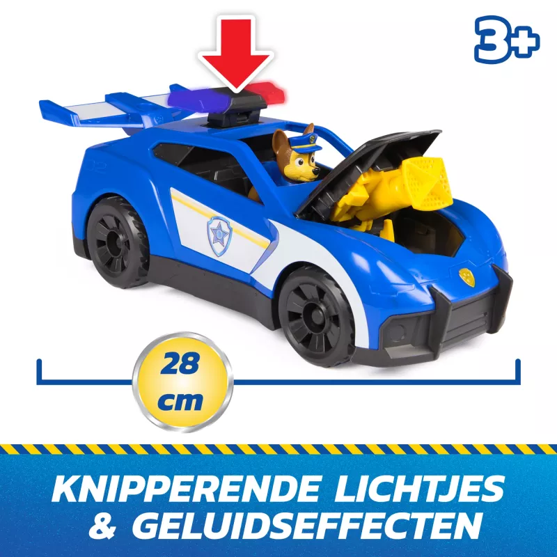 PAW Patrol: Search & Rescue, Chase Launch 'N' Rescue Cruiser su figūrėle ir 2 sviediniais, šviesomis, garsais ir paslėptu paleidimo mechanizmu, žaislai vaikams nuo 3 metų