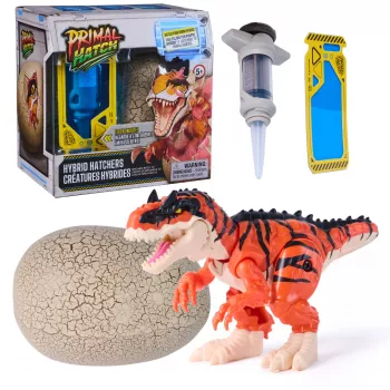 Primal Hatch Hybrid Hatchers – Dinozaurų kiaušinis su hibridine figūrėle, paslaptingas mini dino padaras, žaislas vaikams nuo 5 metų, spalvos gali skirtis