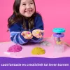 Kinetic Sand Smoothie Mixer rinkinys, 14 oz formuojamo smėlio su įrankiais ir ledų formelėmis