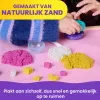 Kinetic Sand Smoothie Mixer rinkinys, 14 oz formuojamo smėlio su įrankiais ir ledų formelėmis