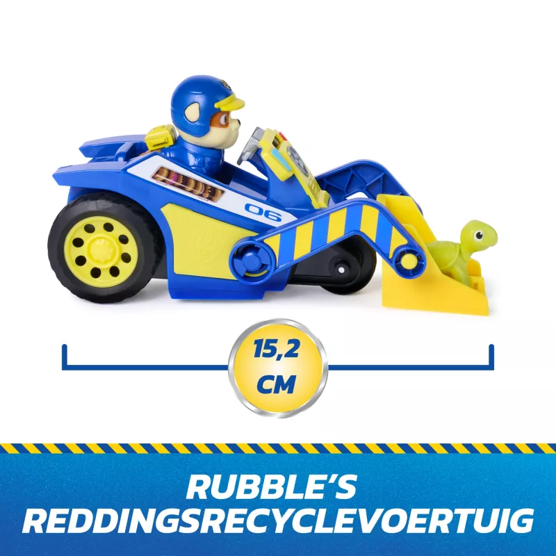 PAW Patrol Search & Rescue Ruble Gelbėjimo Buldozeris su 2 Figūrėlėmis, Traukiamas-atgal Policijos Automobilis, Žaislai Vaikams nuo 3 Metų