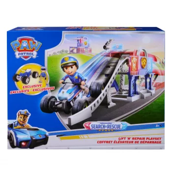 PAW Patrol paieškos ir gelbėjimo Lift 'N' Repair žaidimų rinkinys su išskirtine figūrėle ir transporto priemone, daugiau nei 30 colių ilgio, žaislai vaikams nuo 3 metų