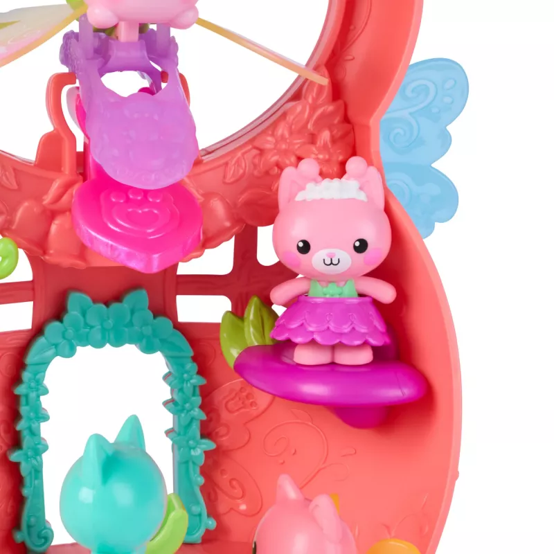 Gabby's Dollhouse Fairylandia, Kitty Fairy Flutter-riffic žaidimų rinkinys su 12 dalių ir išskirtiniu Flutter-riffic žiedu, žaislai mergaitėms ir berniukams nuo 3 metų
