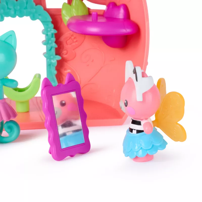 Gabby's Dollhouse Fairylandia, Kitty Fairy Flutter-riffic žaidimų rinkinys su 12 dalių ir išskirtiniu Flutter-riffic žiedu, žaislai mergaitėms ir berniukams nuo 3 metų