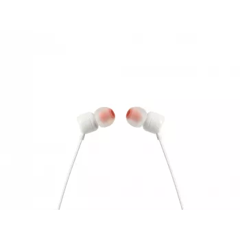 JBL Tune 110 WHITE ausinės, laidinės, 20–20000 Hz, muzika, ausinių komplektas, balta
