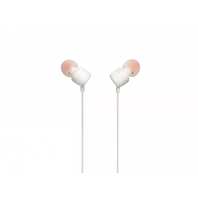 JBL Tune 110 WHITE ausinės, laidinės, 20–20000 Hz, muzika, ausinių komplektas, balta
