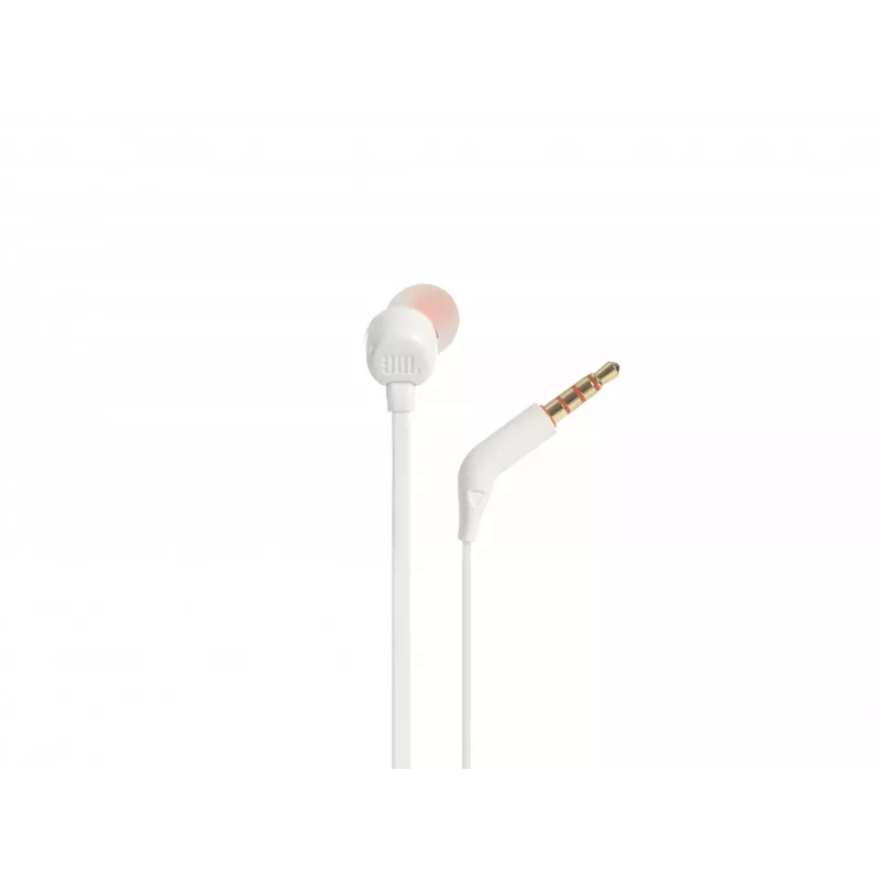 JBL Tune 110 WHITE ausinės, laidinės, 20–20000 Hz, muzika, ausinių komplektas, balta