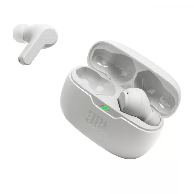 Ausinės JBL Wave Beam TWS belaidės į ausis, baltos