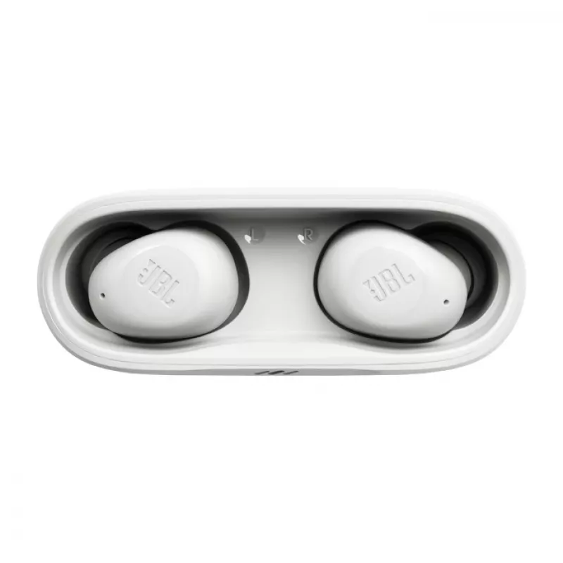 JBL Wave Buds ausinės, tikras belaidis stereofoninis (TWS), į ausį, skambučiai/muzika/sportas/kasdien, baltos