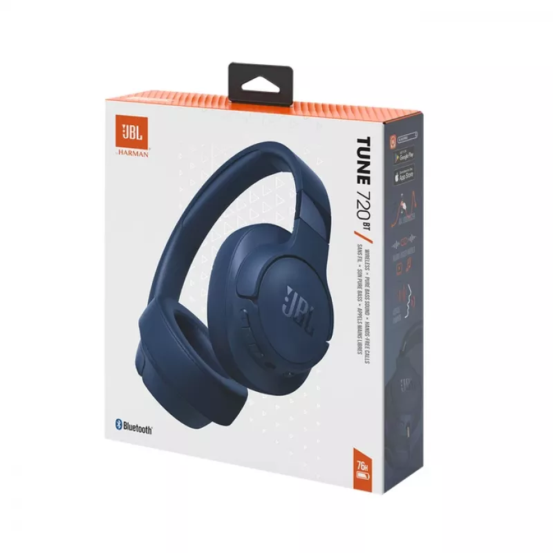 JBL Tune 720BT ausinės belaidės ant galvos skambučiams/muzikai Bluetooth mėlyna