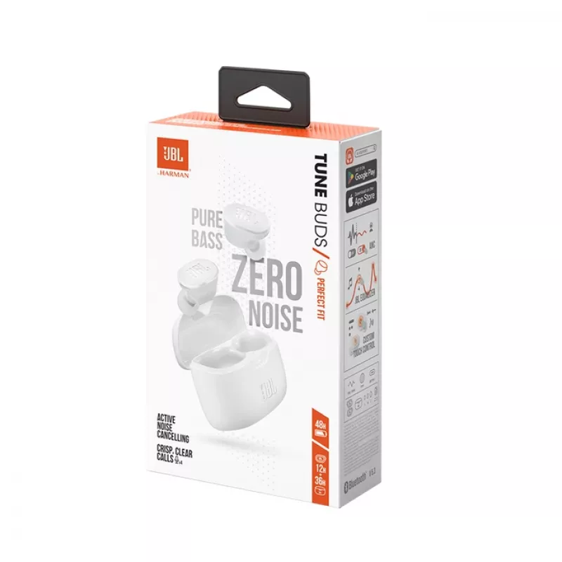 JBL Tune Buds belaidės ausinės True Wireless Stereo (TWS) Į ausį Skambučiams/Muzikai Bluetooth Baltos