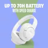 Ausinės JBL Tune 770NC laidinės ir belaidės, ausinės ant galvos, skambučiams/muzikai, USB Type-C, Bluetooth, baltos