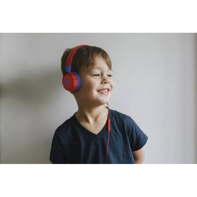 Ausinės JBL JR310 BLUE, laidinės, vaikiškos, 20–20000 Hz, 112 g, mėlynos