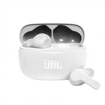 Belaidės ausinės JBL Wave 200 TWS WHITE, 20–20000 Hz, muzikai