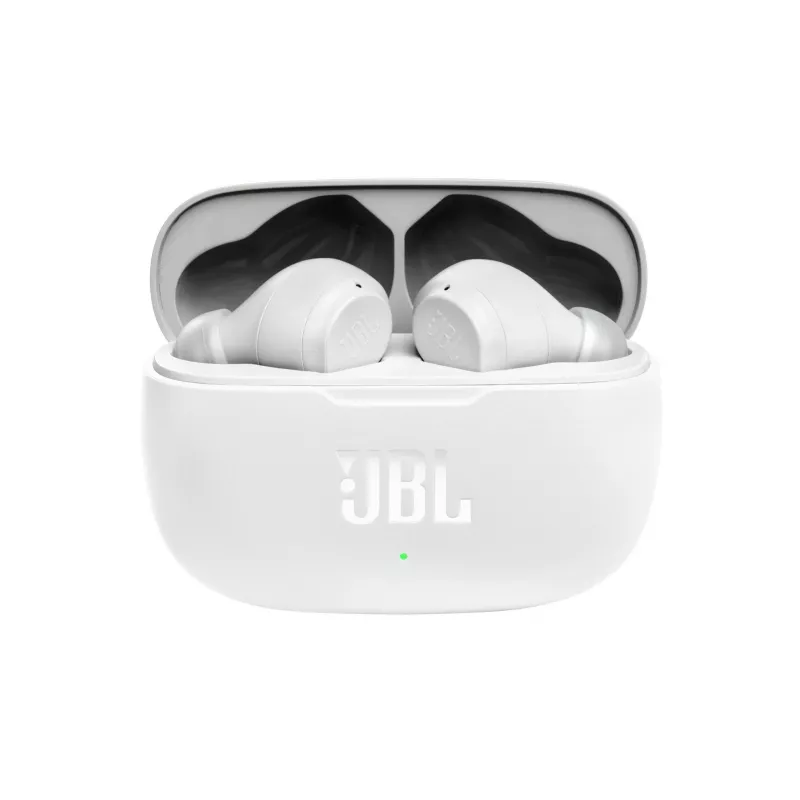 Belaidės ausinės JBL Wave 200 TWS WHITE, 20–20000 Hz, muzikai