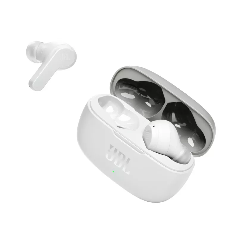 Belaidės ausinės JBL Wave 200 TWS WHITE, 20–20000 Hz, muzikai