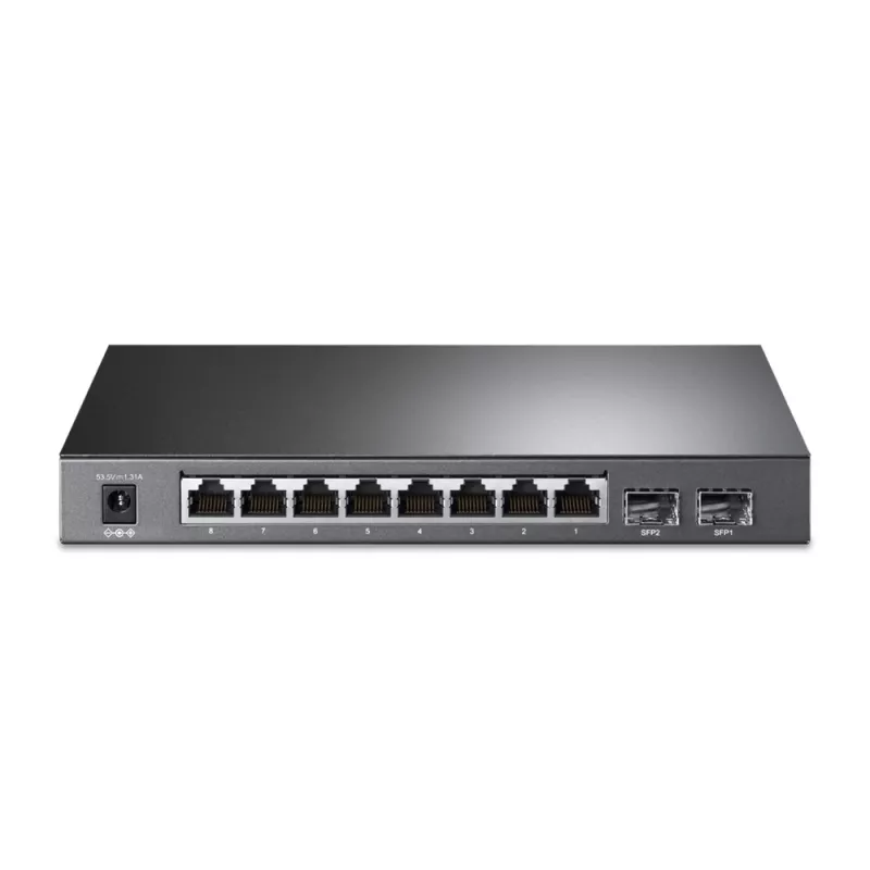 TP-Link JetStream 8 prievadų Gigabit išmanusis PoE+ jungiklis su 2 SFP lizdais