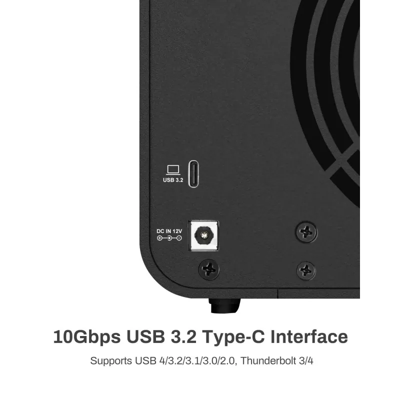 TerraMaster D4-320 – 4 skyrių išorinis diskų masyvas, USB 3.2 Gen2