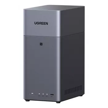 Tinklinis duomenų saugojimo įrenginys UGREEN NASync DH2300 – Rockchip A76/A55 2,2 GHz, 4 GB RAM, 2x SATA, 1x GbE, 2x USB 3.2, USB-C, HDMI