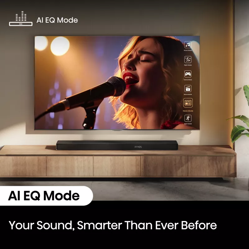 Garsiakalbis Hisense AX5140Q 5.1.4 Dolby Atmos, 600 W RMS, belaidis žemų dažnių garsiakalbis 280 W, juodas