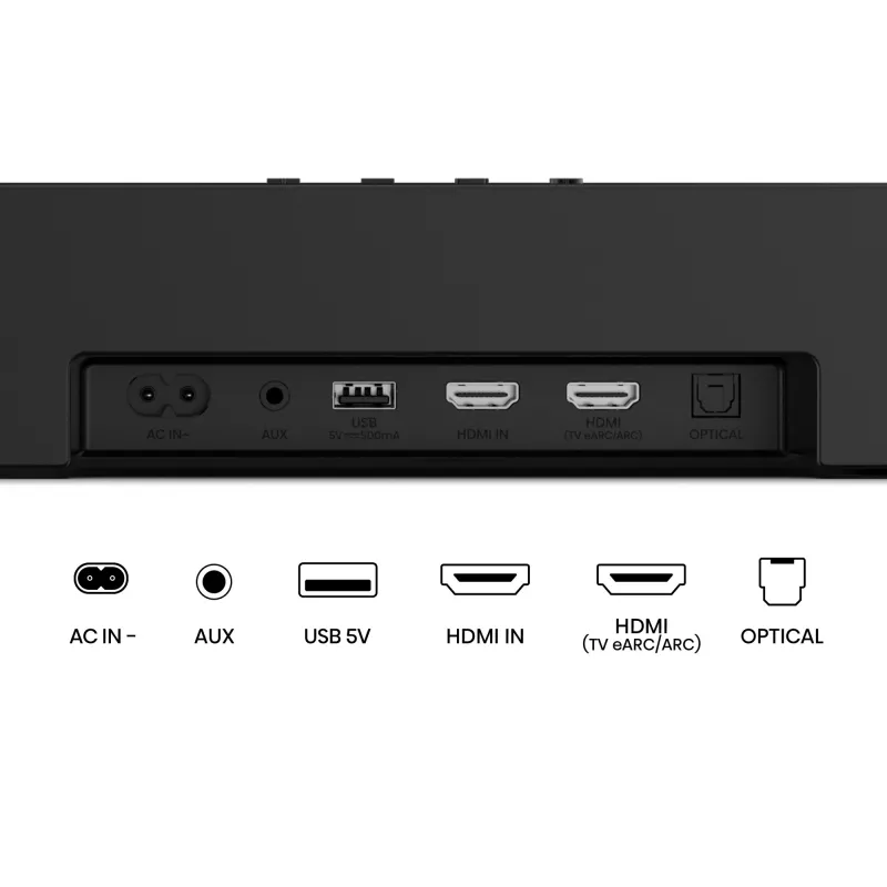 Garsiakalbis Hisense AX5140Q 5.1.4 Dolby Atmos, 600 W RMS, belaidis žemų dažnių garsiakalbis 280 W, juodas