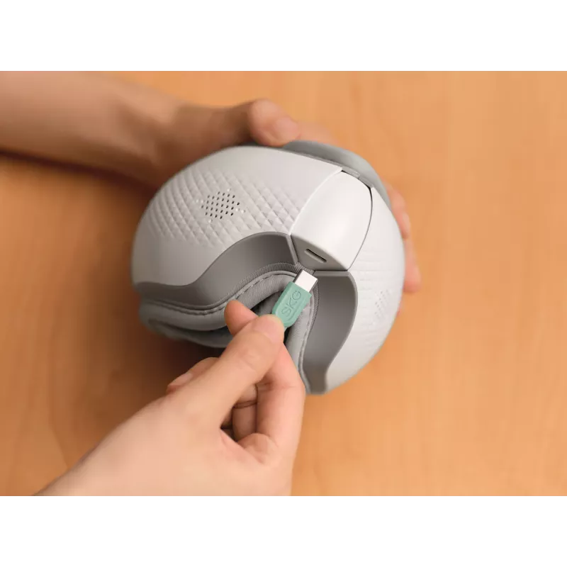 Akių masažuoklis SKG ES300 - Baltas, Kompresinis masažas, Su šildymu ir Bluetooth muzika