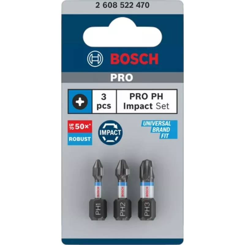 Bosch Phillips atsuktuvų antgalių rinkinys 3 vnt. 2608522470