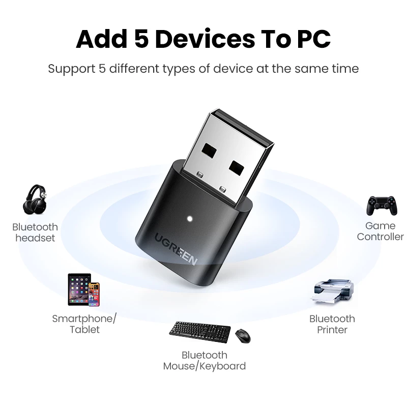 Ugreen 80889 belaidžio ryšio adapteris Bluetooth 20 Mbit/s