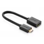 HDMI kabelis Ugreen 20137 Mini-HDMI kištukas į HDMI lizdą juodas auksuotas