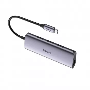 Ugreen 60718 USB-C dokas su Ethernet prievadu, pilka