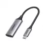 Adapteris vaizdo kabelis UGREEN 70444 HDMI A tipo (standartinis) USB Type-C, aliuminis, juodas