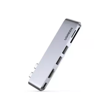 Dėklas / stotelė nešiojamam kompiuteriui UGREEN 80856 2 x USB 3.2 Gen 2 Type-C 4K vaizdo išvestis