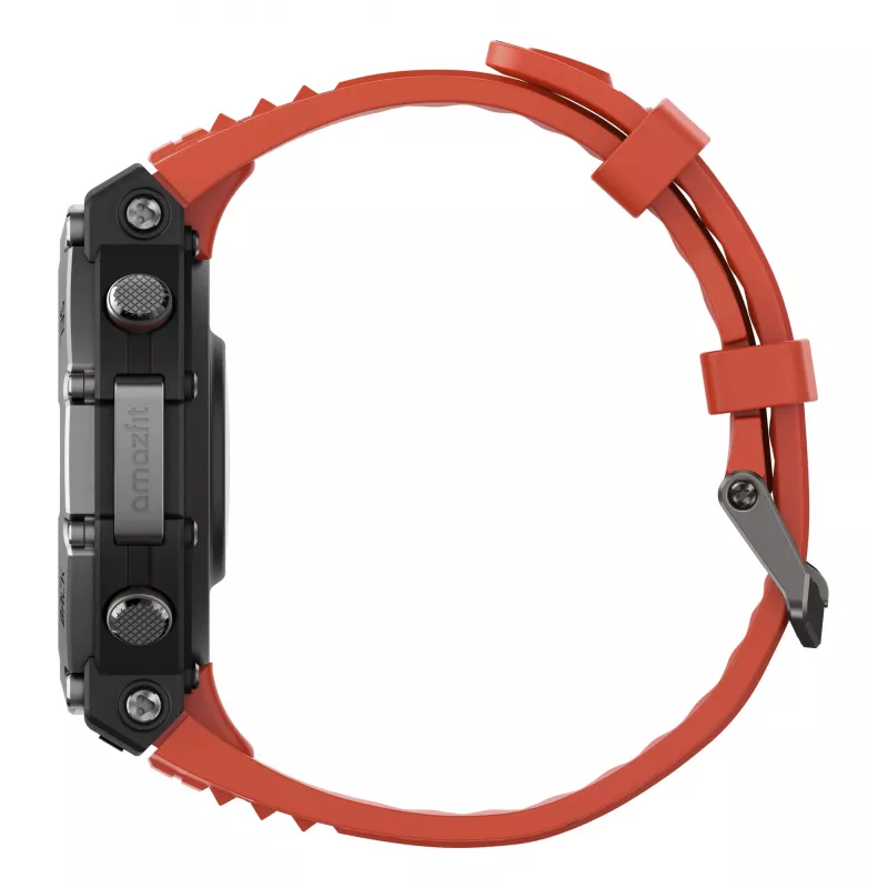 Amazfit T-Rex 3 Lava 3.81 cm (1.5 colio) AMOLED 48.5 mm Skaitmeninis 480 x 480 pikselių Liečiamas ekranas Juodas, Nerūdijantis plienas GPS (palydovas)