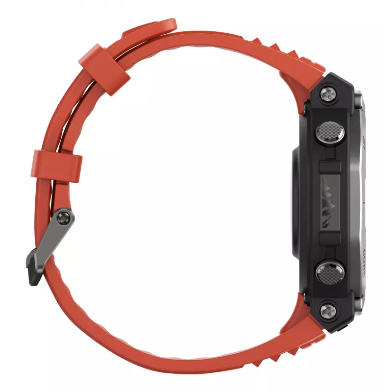 Amazfit T-Rex 3 Lava 3.81 cm (1.5 colio) AMOLED 48.5 mm Skaitmeninis 480 x 480 pikselių Liečiamas ekranas Juodas, Nerūdijantis plienas GPS (palydovas)