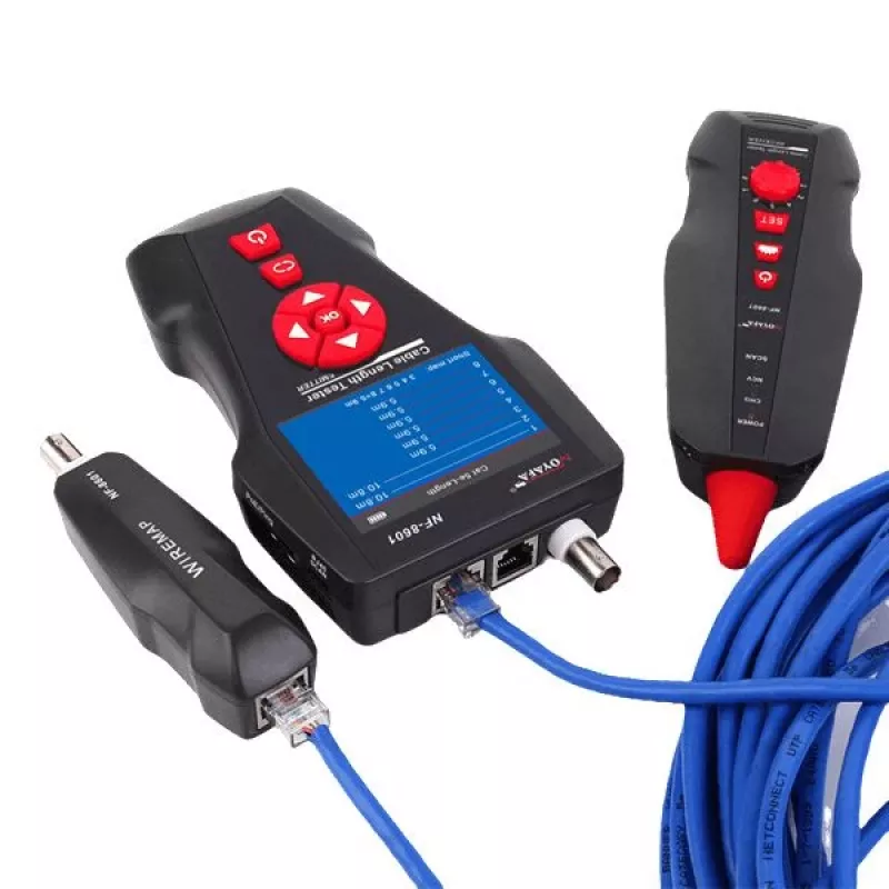 Kabelių testeris LYNX CS TLCD88 – LCD testeris Cat3/Cat5E/Cat6 ir PoE aptikimui