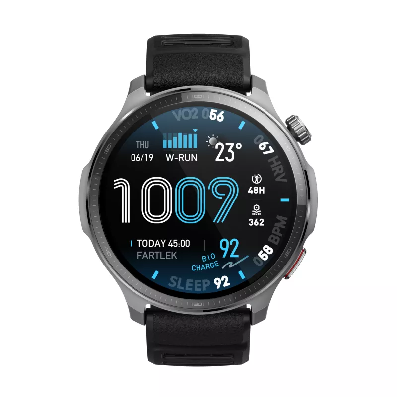 Amazfit Balance 2 XT 3,81 cm (1,5 colio) AMOLED skaitmeninis 480 × 480 pikselių jutiklinis ekranas juodas Wi-Fi GPS (palydovinis)